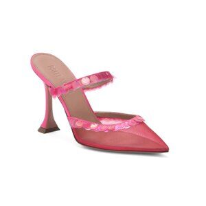 BRITT NETTA Fuschia Made In Italy Margot Heeled Mules